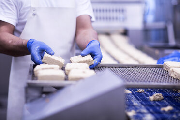 Cropped view of man working in food production factory - CUF14110