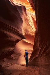Hiker, Antelope Canyon, Page, Arizona - ISF06534
