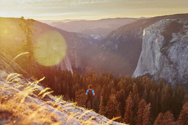 Wanderer auf einem Hügel, Yosemite National Park, Sierra Nevada - ISF06546