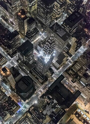 Luftaufnahme aus dem Hubschrauber von Midtown, Chrysler Building, New York, USA - CUF18985