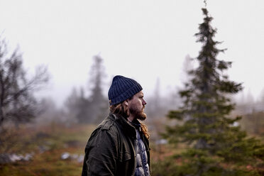 Wanderer im Park, Sarkitunturi, Lappland, Finnland - CUF20105