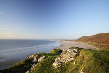 View of Rhossili bay, Gower, Wales - CUF20195