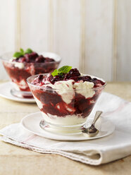 Summer fruit compote dessert in glass dish - CUF20361