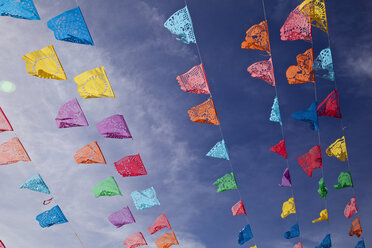 Fahnenreihen, Blick aus niedriger Höhe, Oaxaca, Mexiko - ISF07750