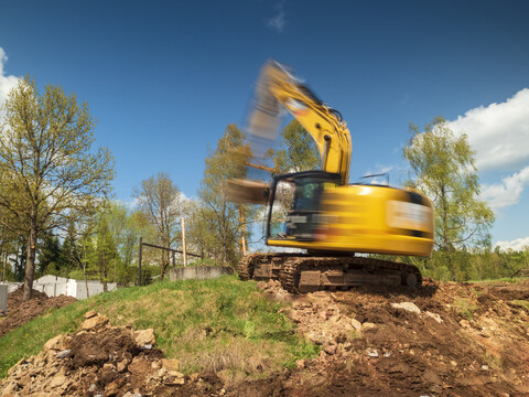 Deutschland, Mobilbagger, lizenzfreies Stockfoto