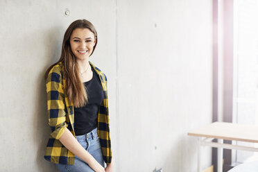 Portrait of young female student at higher education college - CUF22165