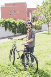 Man with bicycle in park - CUF22999