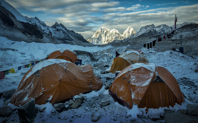 Nepal, Solo Khumbu, Everest, Sagamartha-Nationalpark, Zelten im Basislager - ALRF01264