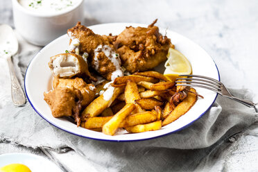 Classic english fish and chips with tartare sauce - SBDF03585