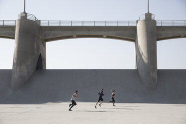 Athletes jogging, Van Nuys, California, USA - ISF09398