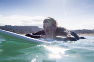 Surfer in the water, Bay of Islands, NZ - CUF26704