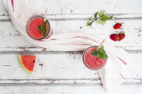 Erdbeer-Wassermelonen-Limonade, lizenzfreies Stockfoto