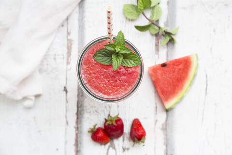 Strawberry watermelon lemonade stock photo