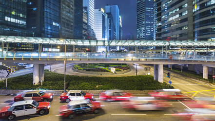 Traffic and elevated walkways, Hong Kong, China - CUF28271