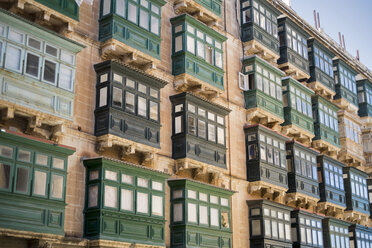 Typical balconies, Valletta, Malta - CUF30685