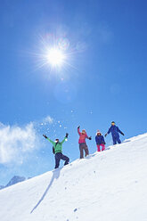 Family on ski trip, Chamonix, France - CUF31286