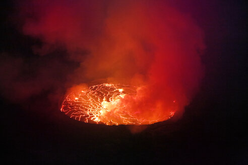 Afrika, Demokratische Republik Kongo, Virunga-Nationalpark, Vulkan Nyiragongo - REAF00309