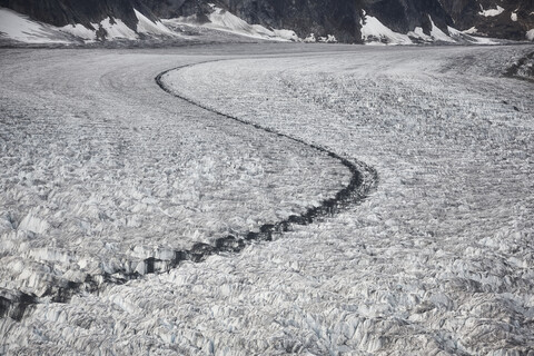 USA, Alaska, Denali-Nationalpark, Gletscherzunge, lizenzfreies Stockfoto