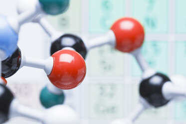 Close up view of ball and stick molecular model - CUF32368