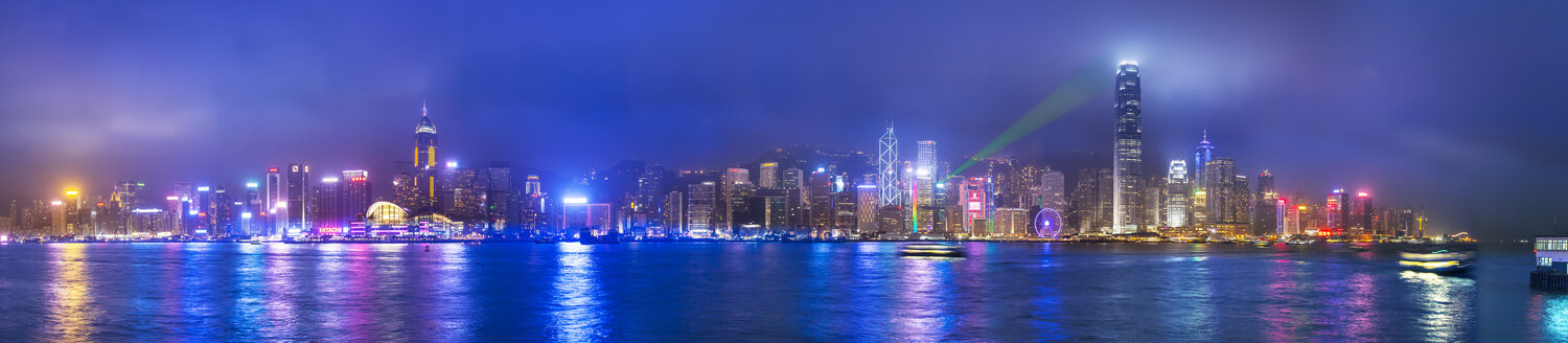 Central Hong Kong skyline and Victoria harbor, Hong Kong, China - ISF10004