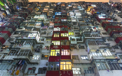 Residential housing, low angle view, Hong Kong, China - ISF10009