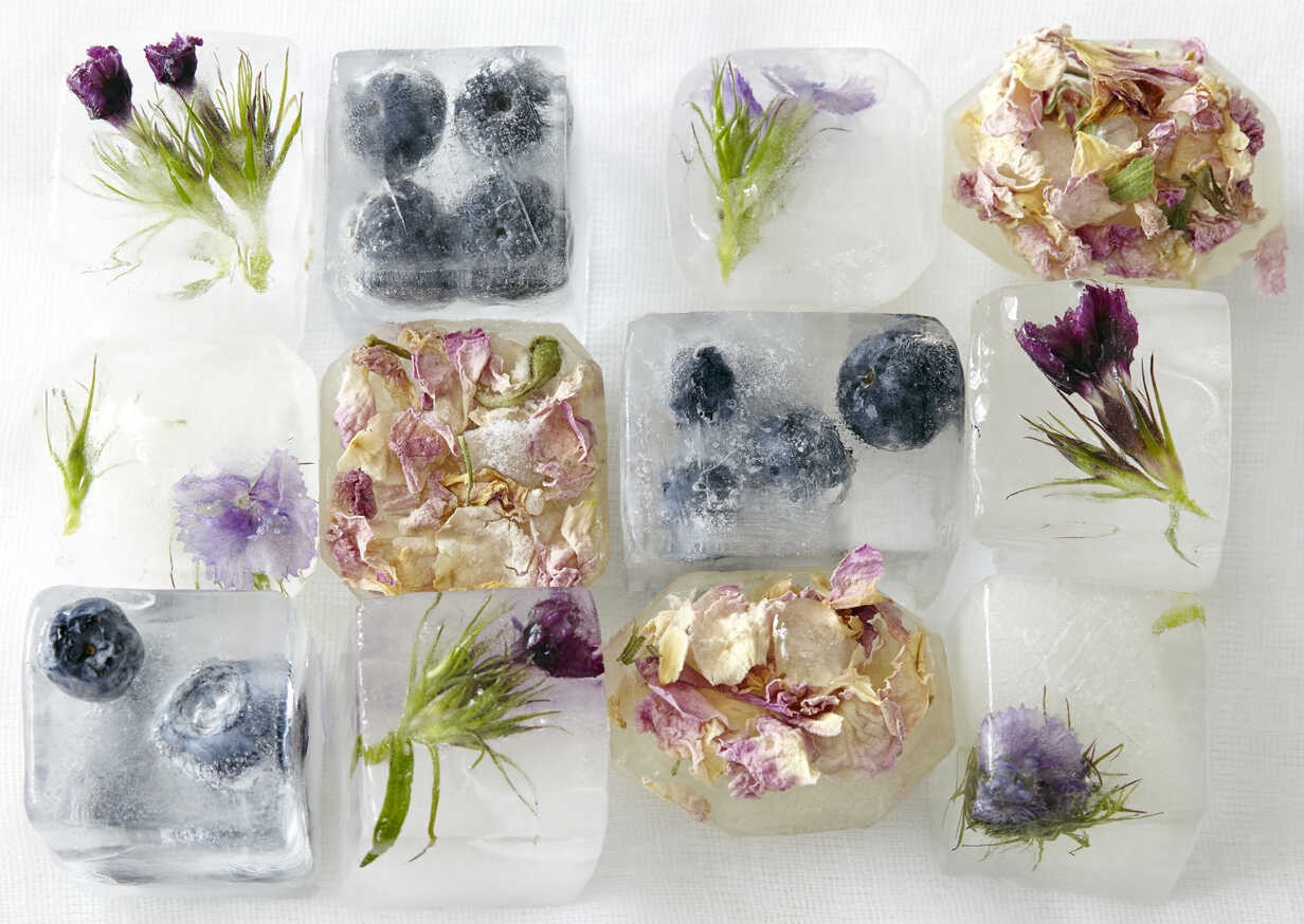 Frozen ice cubes, Stock image