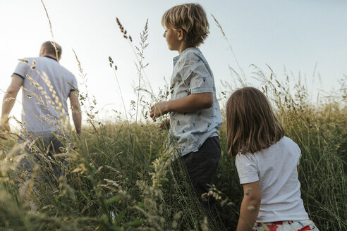 Siblings following their father in nture - KMKF00361