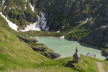 Austria, Carinthia, High Tauern National Park, Sacred Heart Chapel at Margaritze reservoire - PCF00386