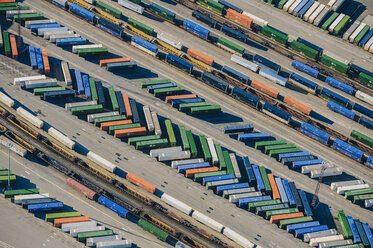 Shipping containers, aerial view - ISF12375