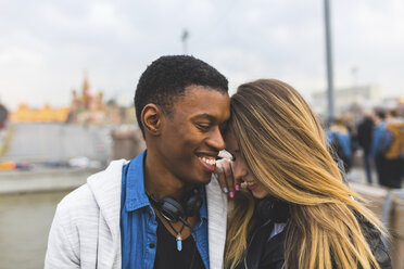 Russia, Moscow, multiracial couple, portrait in the city - WPEF00436