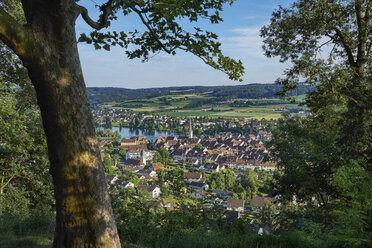Switzerland, Canton of Schaffhausen, Stein am Rhein, View to old town - ELF01887