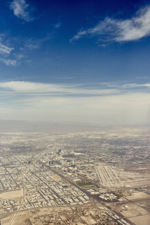 Luftaufnahme der Wüstenentwicklung, Nevada, USA - ISF13016