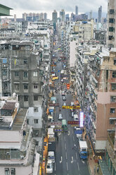 Blick auf die belebte Stadt, Yau Ma Tei, Hongkong - ISF13135