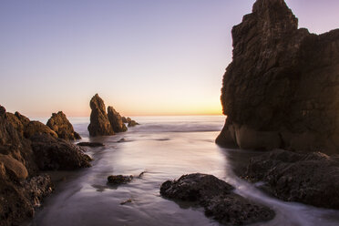 Strand bei Sonnenuntergang, Langzeitbelichtung, Kalifornien, USA - ISF14204