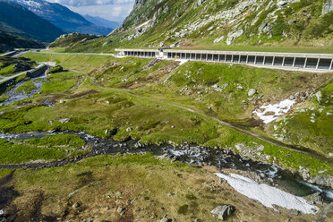 Schweiz, Kanton Uri, Tremola, Gotthardpass, Lawinenschutzgalerie - STSF01650