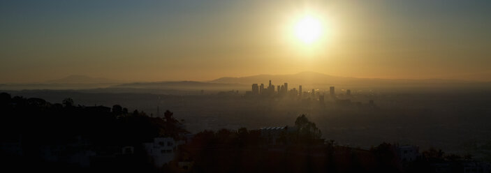 Sonnenuntergang, Stadtzentrum von Los Angeles, USA - ISF14441