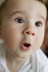 Baby boy making facial expressions - CUF36870