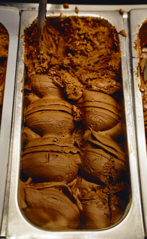 Dark chocolate icecream stock photo