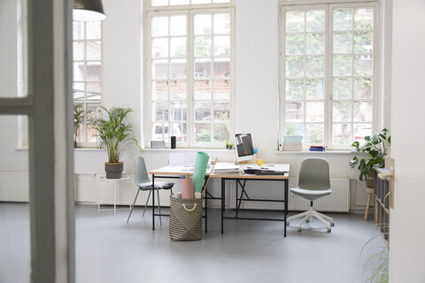 Interior of a business loft office stock photo