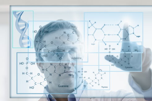 Wissenschaftlerin untersucht DNA - ISF14568