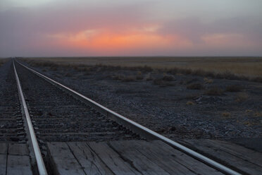 Rail crossing and tracks, Oklahoma, USA - ISF14908