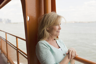 Mature woman on passenger ferry - ISF15332