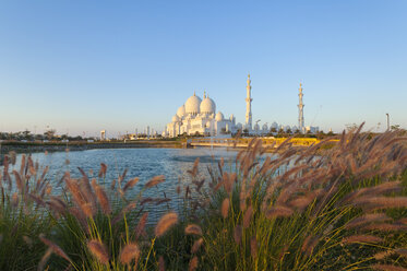 Sheikh-Zayed-Moschee bei Tageslicht, Abu Dhabi, Vereinigte Arabische Emirate - ISF15412