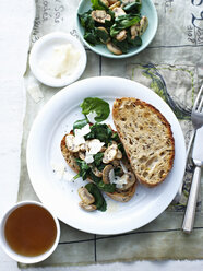 Sauerteig mit Champignons und Spinat - ISF15630