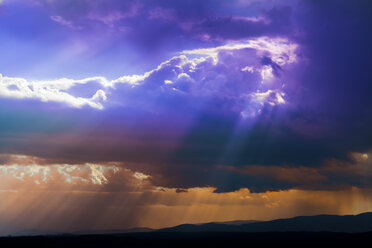 Germany, dark and dramatic cloudy mood during thunderstorm - EJWF00896