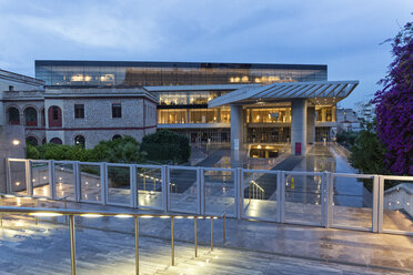 Greece, Attica, Athens, Acropolis Museum in the evening - MAMF00142