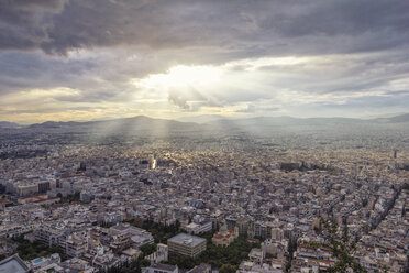 Greece, Attica, Athens, View from Mount Lycabettus over city - MAMF00148