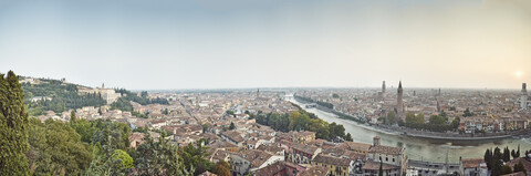 Ansicht von Verona, Italien, von oben, lizenzfreies Stockfoto