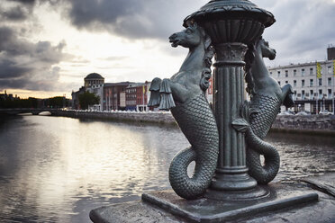 Detail of seahorses on Grattan bridge, Dublin, Republic of Ireland - ISF16365