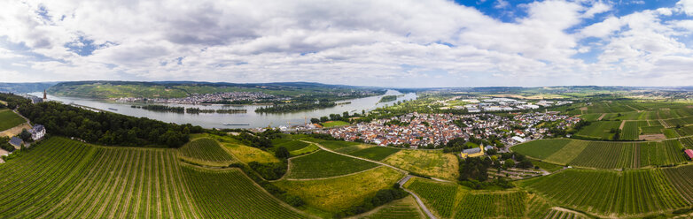 Deutschland, Rheinland-Pfalz, Region Bingen, Rochusberg und Rochuskapelle, Luftaufnahme von Kempen am Rhein und Rüdesheim am Rhein - AMF05804